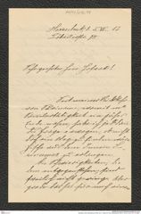 Nachlass Franz Steindachner, Brief von C. Heller an Franz Steindachner (05.07.1913), Inv.Nr. 212.13, Seite 1